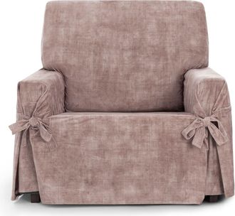 Eysa Funda de sillón antimanchas con lazos rosa 80 - 120 cm