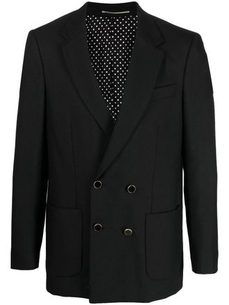 Pantaloni Torino double-breasted wool blazer - Black