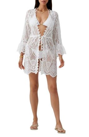 Melissa Odabash Naia Knit Cover-Up in White at Nordstrom, Size X-Small