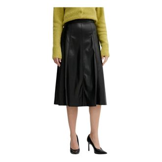 Benetton Dames, Rokken, Zwart, Maat: XS Leer