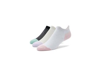 Feetures Elite Max Cushion No Show Tab 3-Pair Pack No Show Socks Shoes Lilac Breeze/White Rose/Mint Chip : SM (US Womens Shoe 4-6.5)
