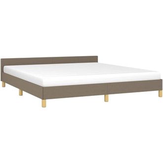 vidaXL Cama sin colchón tela gris taupe 160x200 cm Vidaxl