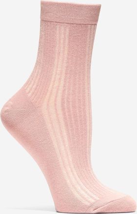 Cole Haan Womens Lurex Anklet Socks - Brown