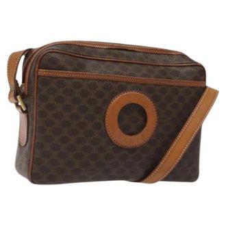Celine Pre-owned Cross Body Bags, female, Brown, Size: ONE SIZE Pre-owned Vintage macadam shoulder bag