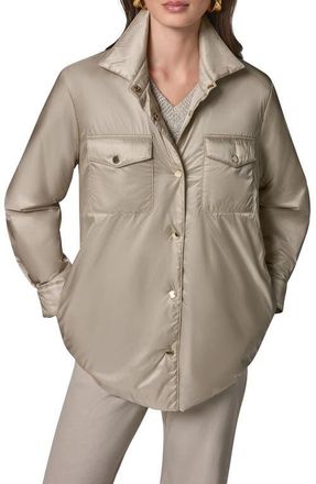 DKNY Snap Front Shirt Jacket in Sandstone at Nordstrom, Size X-Small