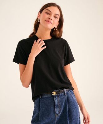 Naadam The Classic Tee in Black at Nordstrom, Size Xx-Small