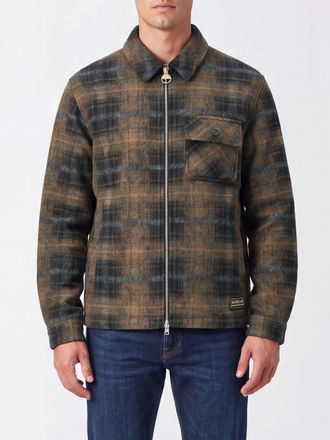 Barbour Giacca a camicia in misto lana con motivo check e chiusura a zip