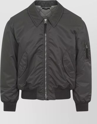 Tom Ford bomber jacket ribbed cuffs hem side pockets
