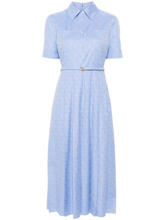Gucci GG Supreme midi-jurk met print - Blauw