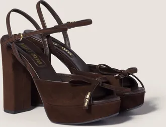 Miu Miu Suede platform sandals