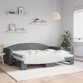 vidaXL Sof&aacute; Cama Nido Tela Gris Oscuro 80x200 Cm Vidaxl