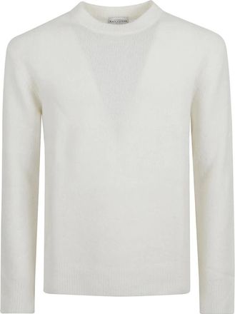 Ballantyne Grijze Trui Boucle Stijl Aw 25 - Heren - Ronde hals truien - Grijs - M - Wol - Truien & Vesten
