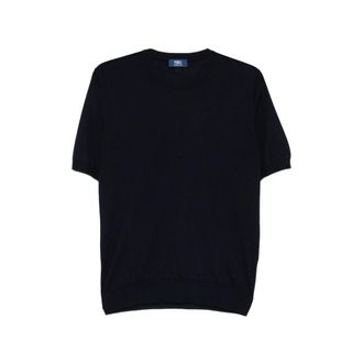 Fedeli Short-sleeve Crewneck Knitted Top