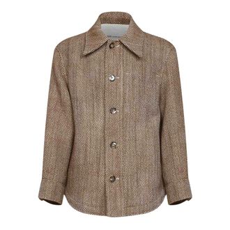 Ami Jassen, Heren, Bruin, S, Wol, Single-Breasted Coat
