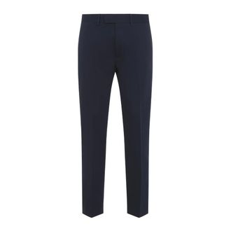 Tom Ford Broeken, Heren, Blauw, W33, Katoen, Stretch Katoen Chino Broek