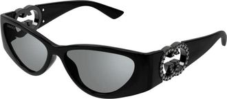 Gucci Ladies Black Cat Eye Sunglasses GG1824S 004
