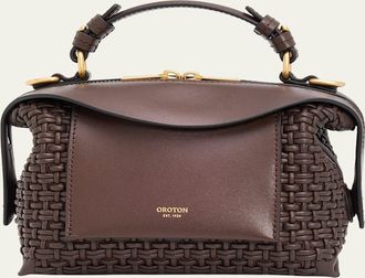 Oroton Mica Workmanship Leather Bowling Bag