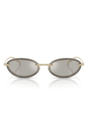 Jimmy Choo London Zina 59mm Oval Sunglasses in Gold /Grey Mirror Silver at Nordstrom