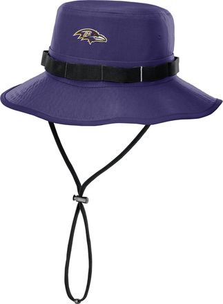 Nike Mens Baltimore Ravens Primetime Apex Boonie NFL Dri-FIT College Bucket Hat in Purple | NF1B52M8G-GP2