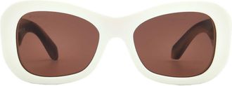 Off-white Pablo Brown Oval Unisex Sunglasses OERI040 0264 54