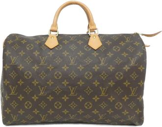 Louis Vuitton Marron Coated Canvas Boston Bag (Pre-Owned)