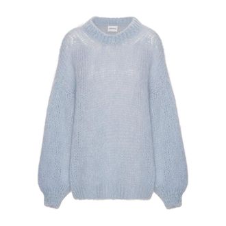 Americandreams Pepper Round Neck Pullover - Dames - Ronde hals truien - Blauw - ONE Size - Wol - Truien & Vesten