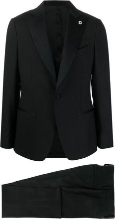 Lardini three-piece suit - men - Cupro/Viscose/Wool/Silk - 54 - Black