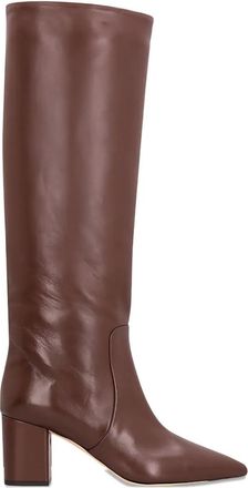 PARIS TEXAS Anja 70 MM leren laarzen met blokhak - Bruin