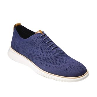 Cole Haan 2.Zerogrand C27569 Oxford Mens Marine Blue Wingtip Shoes Hawk2907