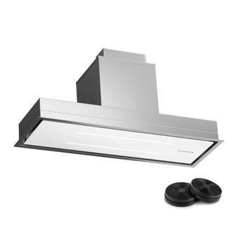 Klarstein Klarstein High Line Eco 90 Cappa A Soffitto 90 Cm 436 M&sup3;/h Velocit&agrave; Regolabile Telecomando Luce Ambientale