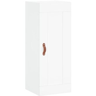 vidaXL Armario De Pared Madera De Ingenier&iacute;a Blanco 34,5x34x90 Cm Vidaxl