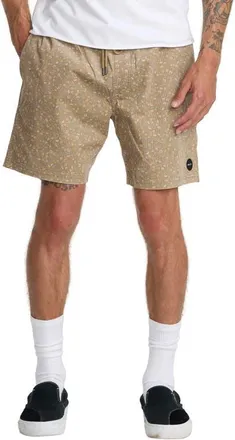 Rvca Escape Elastic Cord II Floral Corduroy Shorts in Coyote at Nordstrom, Size Xx-Large