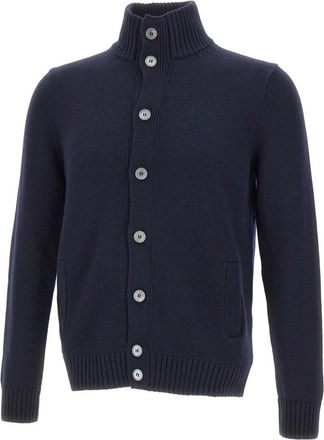 Gran Sasso Truien & Vesten, Heren, Blauw, M, Wol, Cardigan Jacket