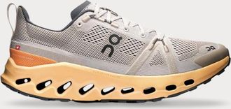 On Mens Cloudsurfer Trail Running Shoes In Silver Blonde
