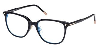 Tom Ford Blue Light Block Square Ladies Eyeglasses FT5778-D-B 001 53