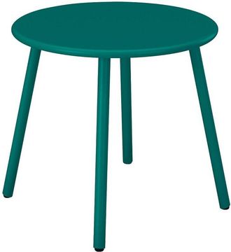 Vente-Unique Tavolo supplementare da giardino in Metallo tondo Verde Petrolio - MIRMANDE di MYLIA