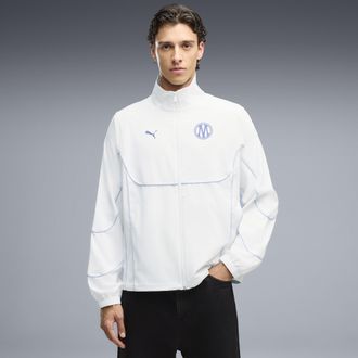 Puma Giacca della tuta con zip integrale Olympique de Marseille PUMATECH-X da uomo, Abbigliamento, Bianco, XXL