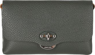 Zanellato Structured Green Calf Leather Shoulder Bag With Turn-Lock Closure