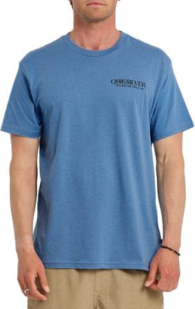 Quiksilver Free Flow Cotton Graphic T-Shirt in Riviera Heather at Nordstrom, Size Xx-Large