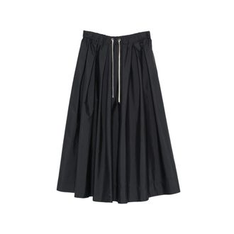 Max Mara Pineta Drawstring Pleated Midi Skirt