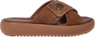 Baldinini Su&egrave;de Muiltjes - Dames - Sandalen - Bruin - 38 1/2 EU - Su&egrave;de - Schoenen