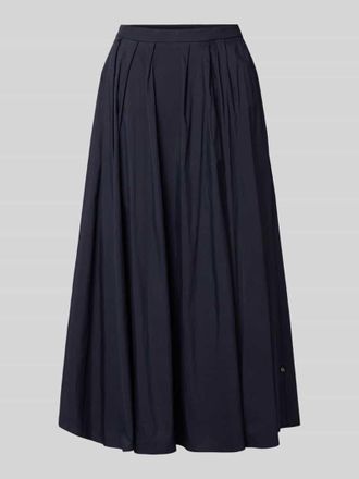 robe l&eacute;g&egrave;re Midirock mit gelegten Falten in Marine, Gr&ouml;&szlig;e 34