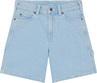 Dickies 993 7-Inch Carpenter Short - Dames - Denim shorts - Blauw - W29 - Katoen - Korte Broeken