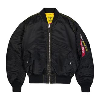 Alpha Industries Jassen, Heren, Zwart, L, Nylon, Omkeerbare Bomber Ma-1 Dr. Martens Samenwerking