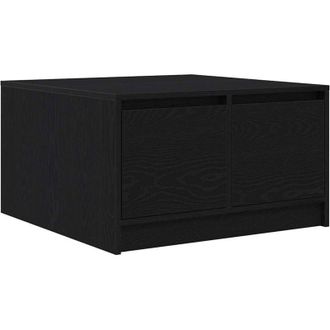 vidaXL Tavolino da Salotto con Cassetti Rovere Nero 70,5x70x40 cm - Vidaxl