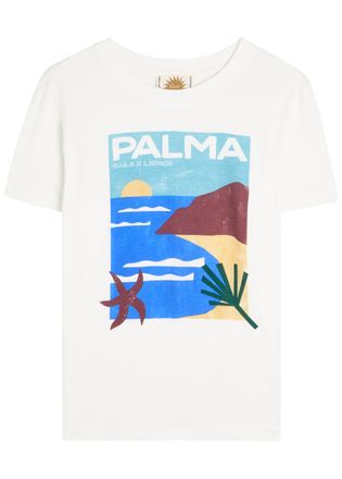 Rails The Classic Printed Cotton T-shirt - White - XL (UK16 / XL)