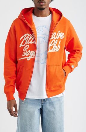 Billionaire Boys Club Script Logo Cotton Fleece Hoodie in Tangerine Lily at Nordstrom, Size Xx-Large