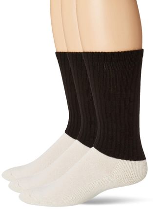 Jefferies Socks Mens Jefferies Military Acrylic Rib Crew Boot Socks 3 Pack Casual, Black, 7.5-10.5 UK