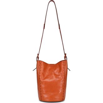 OLD TREND Juniper Genuine Leather Woven Barrel Crossbody Bag in Cognac at Nordstrom