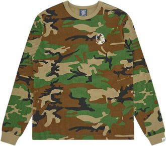 Billionaire Boys Club Tee LS Camo Waffle - Heren - Longsleeves - Veelkleurig - XL - Katoen - Tops